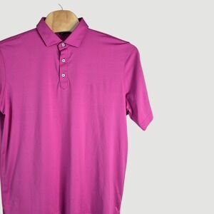 Stitch Golf The Dave Pink Stripe Performance Polo Shirt Mens XL Made in‎ Peru